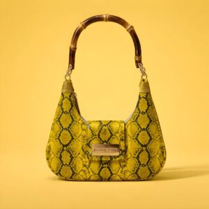 BouchraChy. The Kayan Collection. Yellow snakeskin texture