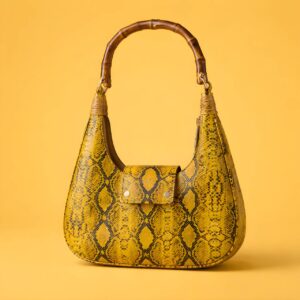 BouchraChy. The Kayan Collection. Yellow snakeskin texture