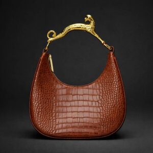 Bouchrachy. Crescent moon, leopard. Caramel.