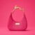 BOUCHRACHY. Crescent moon, leopard. Fuchsia Pink
